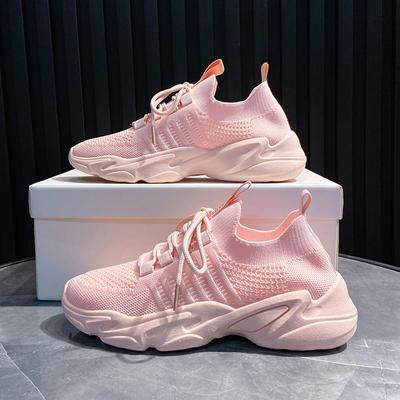Spring New Korean Version of Flying Woven Women's Shoes Student Running Sports Shoes Women's Breathable Women's Shoes