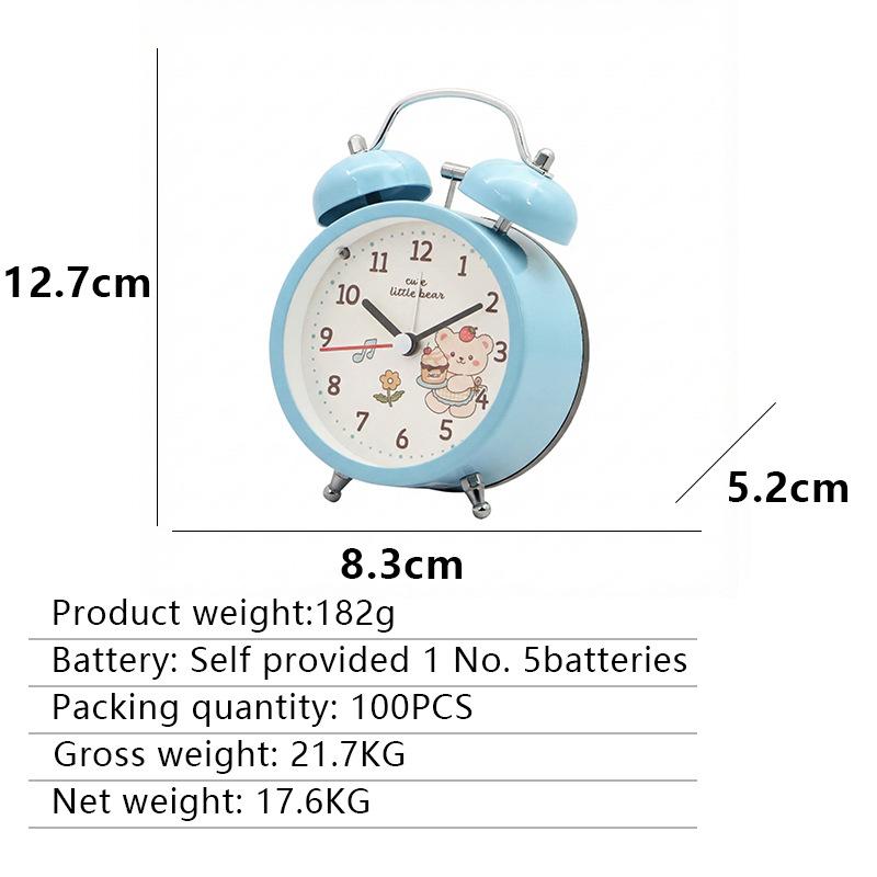 New classic student home bell small alarm clock Ultra-quiet mini alarm clock for junior high school students' bedrooms