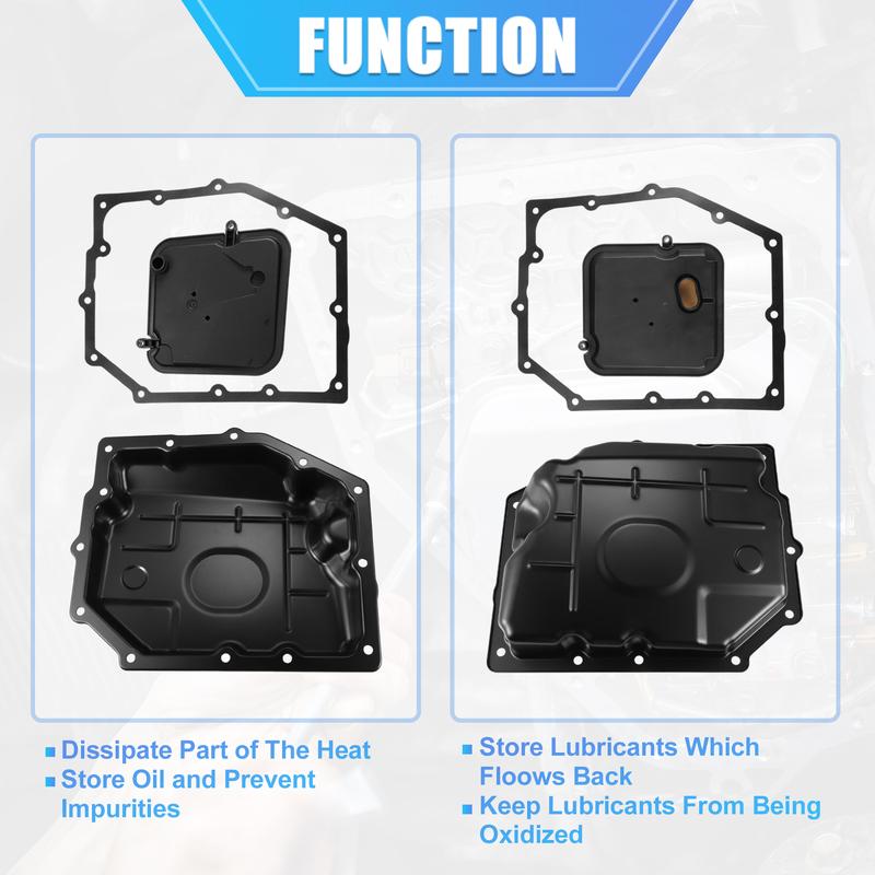 UXCELL 1 Set Transmission Oil Pan with Filter and Gasket No.68059549AA for Chrysler