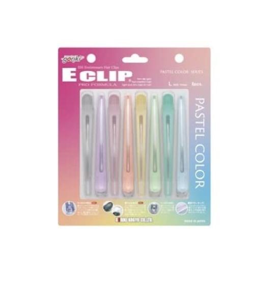 

Goriki Kogyo E Clip L size pastel color 8 pieces assorted