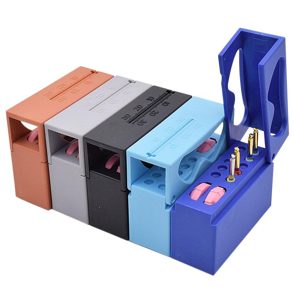 

Зубний 10 отворів ендо-файлів Тримач з пам яті автоклавний ендо-бокс ендодонтичне використання зелений