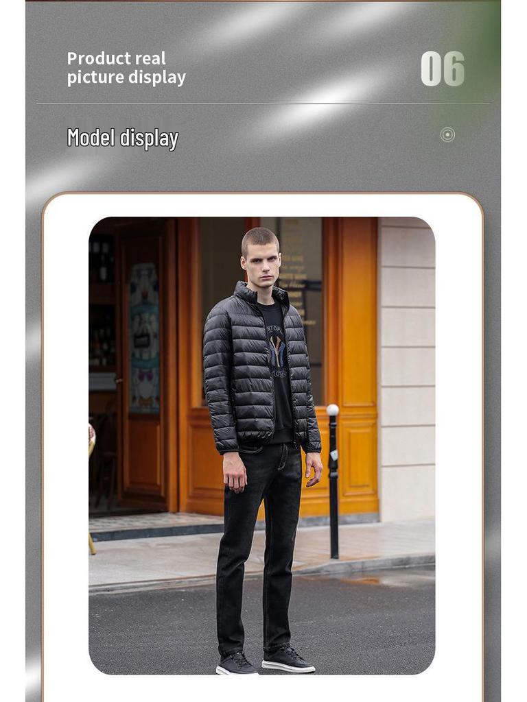 Men's Short Lightweight Down Jacket - 2024 Winter Trend, Casual Plus Size, White Duck Down, Fashionable and Warm