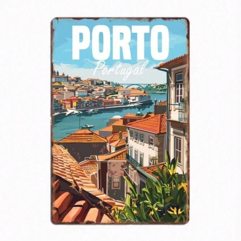 Retro Metal Wall Art Decor 20x30cm Tin Sign Painting Home Living Room