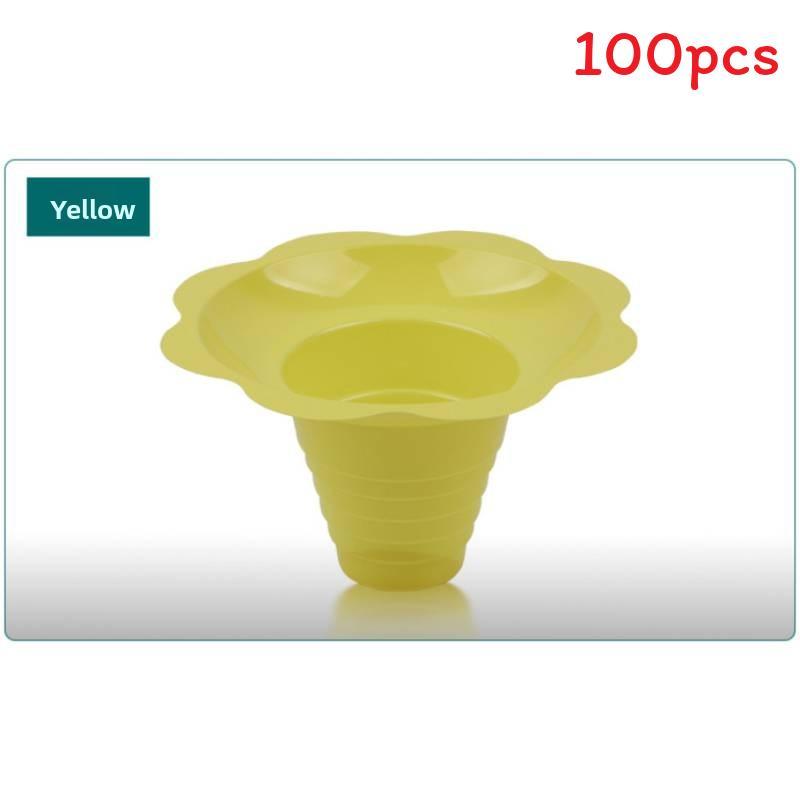 Disposable Snowflake Ice Cups For Dessert Shops 4oz 8oz Pet Material Creative Design