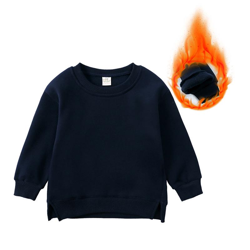 Детский осенне-зимний худи - Унисекс детский пуловер с круглым вырезом 90