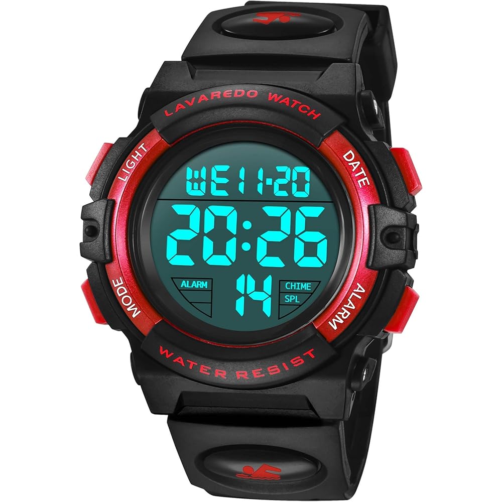 Kids Digital Sports Watch Waterproof 50m Multi-Function LED Display Alarm Stopwatch Date Day Outdoor Gift