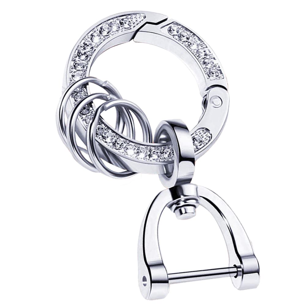 

MKMC Women s Key Ring, Sparkly Design, For Cars, Home, Bicycles, Keys Free size серебряный