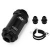 VR - PQY BLACK AN6 / AN8 / AN10 Inline Fuel Filter E85 Ethanol With 100 Micron Stainless Steel Element and PQY Sticker Fuel Filters5