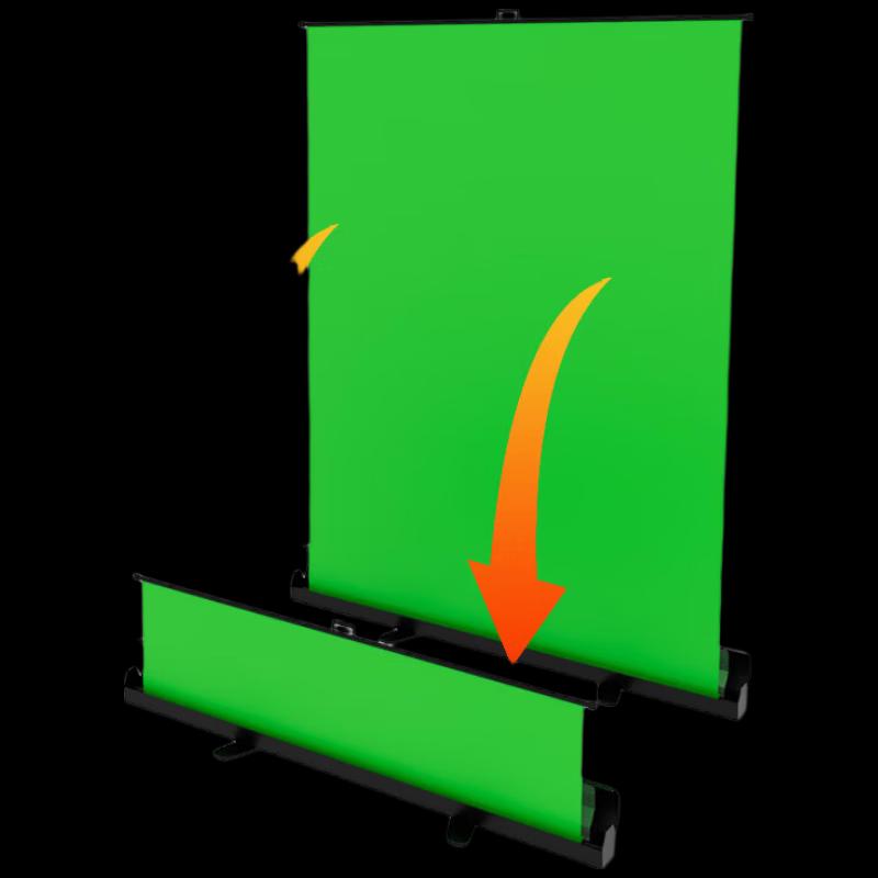 Portable Retractable Green Screen Backdrop