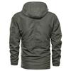 Men's Outdoor Warm Inner  Fleece Jacket, Men's Cold Proof Suit, Windbreaker, Solid Color Hooded Jacket