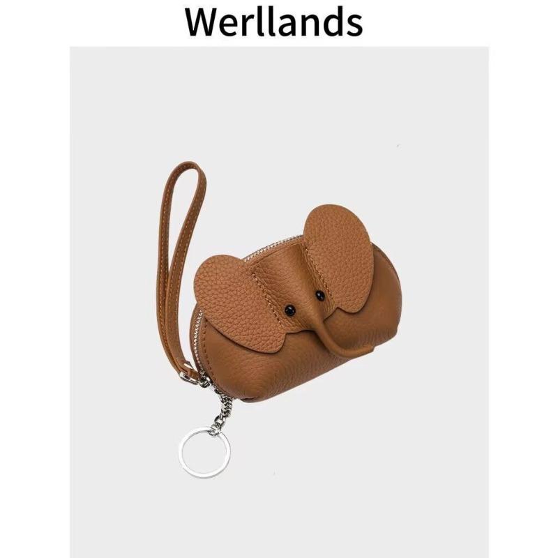 New Bag Pendant Women's Key Bag Creative Card Bag Leather Baby Elephant Change Bag Zipper Twist Lipstick Storage Bag