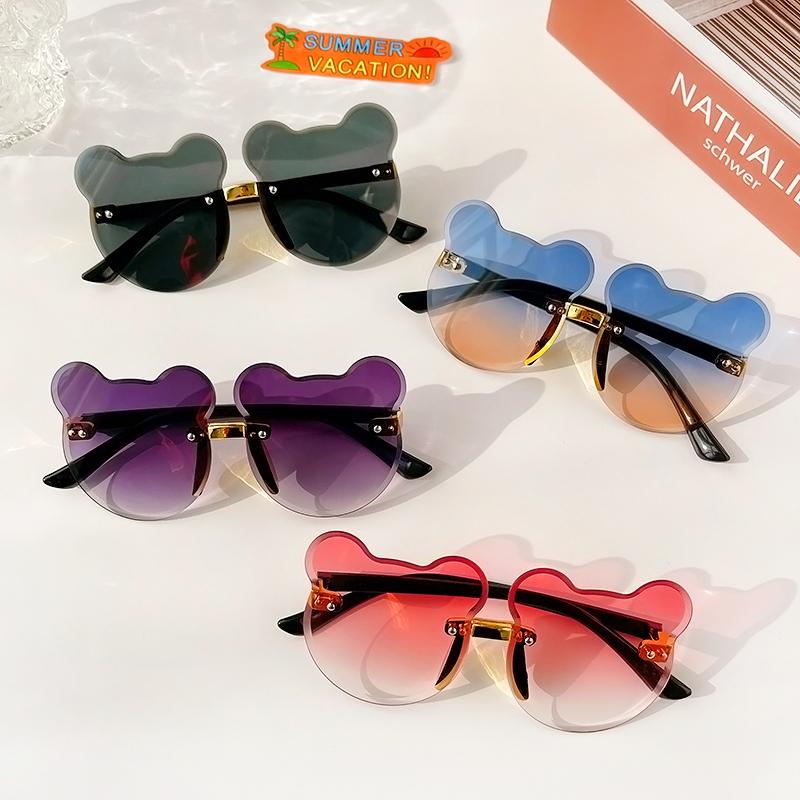 Children Cute Animal Cartoon Vintage Rimless Polarized Sunglasses Boy Girl Outdoor Sun Protection Glasses Kids UV400 Sunglasses
