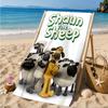 Sheep And Shaun Adventure Beach Towel, Super Soft Microfiber, Perfect Gift for Her/Him, Birthday, for Pool, Beach, Travel, Decor Beach Party
