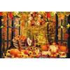 Autumn Forest Window Photography Backdrop Fall Maple Leaves Pumpkin Harvest Thanksgiving Kids Portrait Photo Background Decor