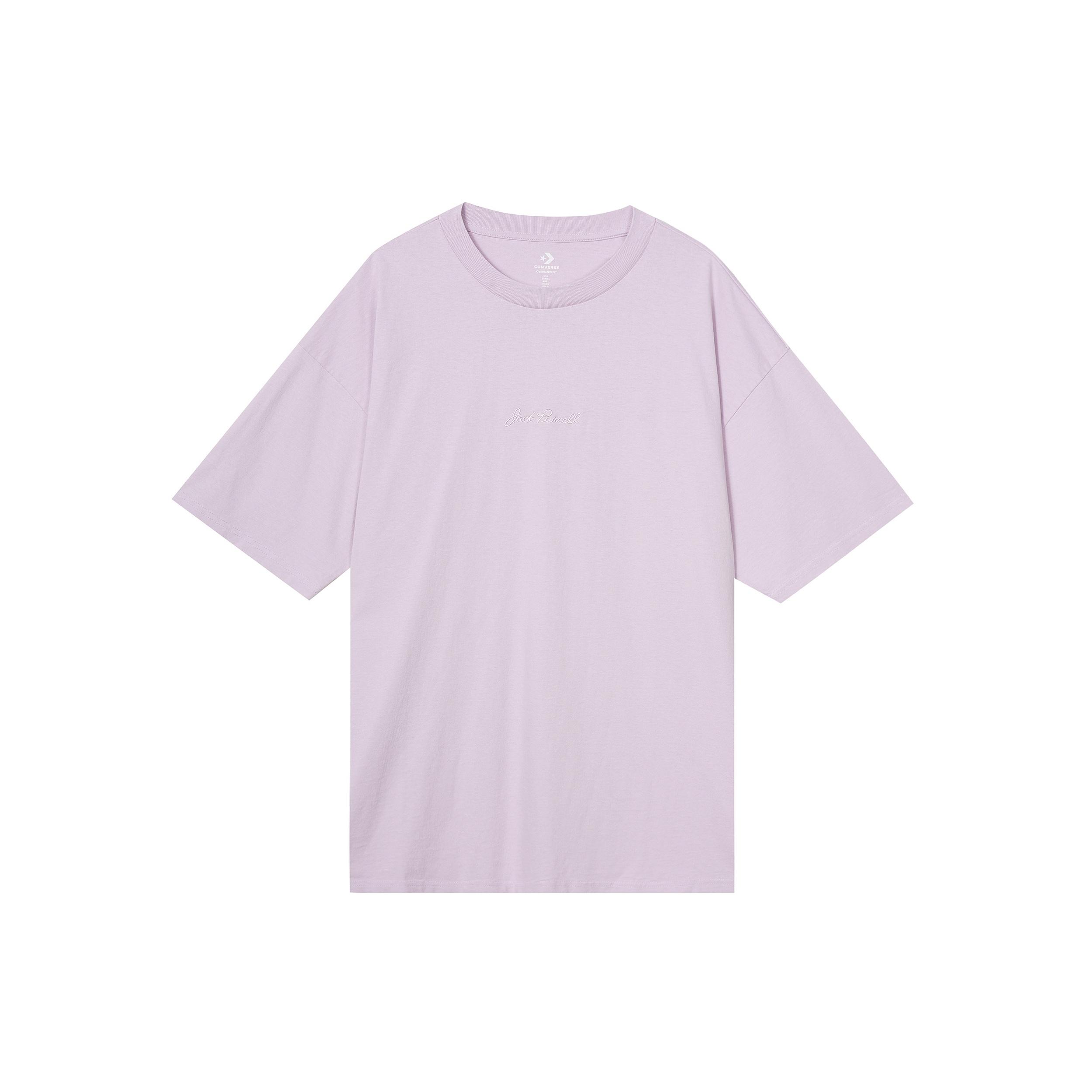 Converse Jack Purcell Washed Retro Loose Knit Short Sleeve Couple Style Purple Men s 10021630-A09 XS