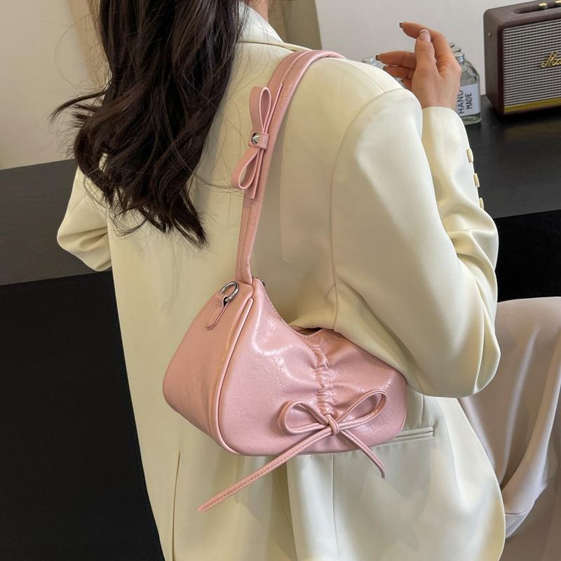 Kleine quadratische Umhängetasche mit Schleife für Damen