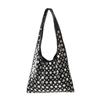 Niche Commuter Bag 2025 New Korean Version Fashion Rivet Personality Hand Bag Women's One Shoulder Armpit Bag PU
