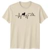 Heartbeat Dog Silhouette T-Shirt Pet Animal Gift For Him And Her