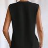 Summer New Pleated V-neck Solid Loose Shirt Women Sleeveless Elegant Casual Woman Blouse Vintage Fashion Office Lady Plus Size Blouses Tops 24716