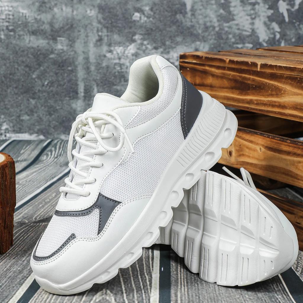 Unisex Mesh Running Shoes Lightweight Breathable Sports Sneakers Elastic Soft Sole Footwear for Walking Gym Fitness