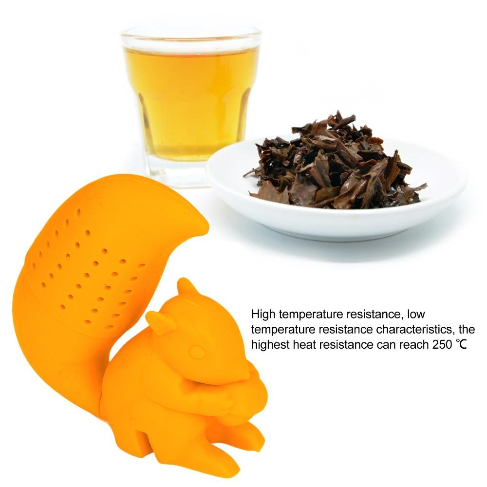 Food Grade Squirrel Tea Infuser Squirrel Shape Silicone Tea Strainer Tea Brewing