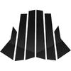 for Honda Civic B Pillar Trim, Glossy Black, 6-Piece Set | Fits Civic 2022-2025 11th Gen Sedan; ABS B-pillar covers with glossy black finish and easy