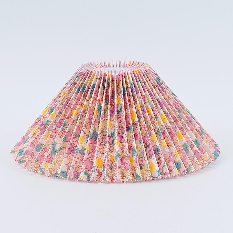 Simple Anti-glare Fabric Lampshade for B&B Hotel Bedside, Fan-shaped Umbrella Design.