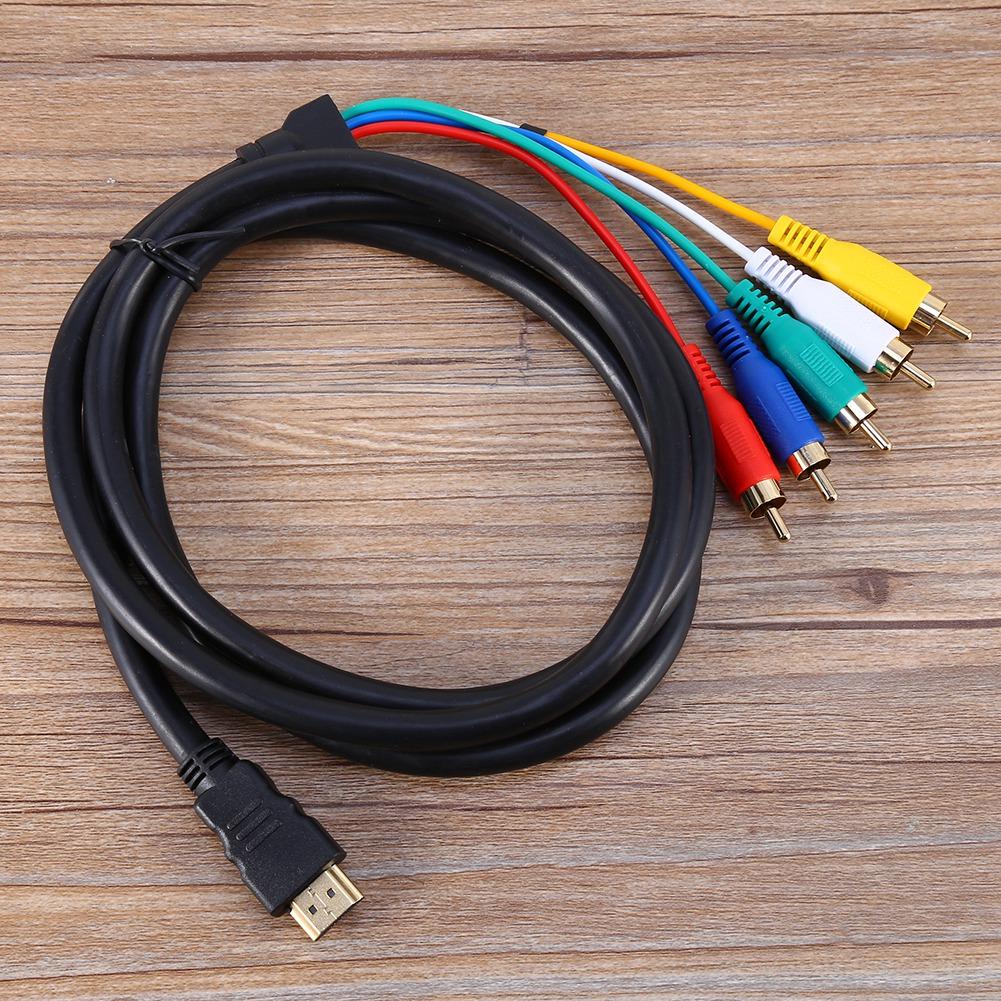 .5M 5Ft HD 1080P HDMI Male To 3 RCA AV Audio Video Converter Cable Cord Adapter