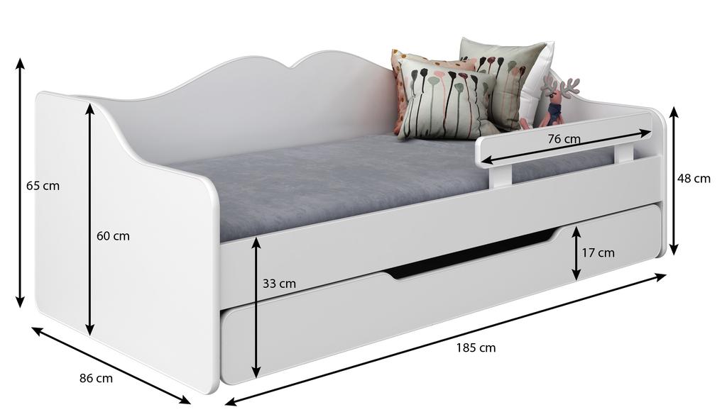 Children's Bed Bella 180X80 White