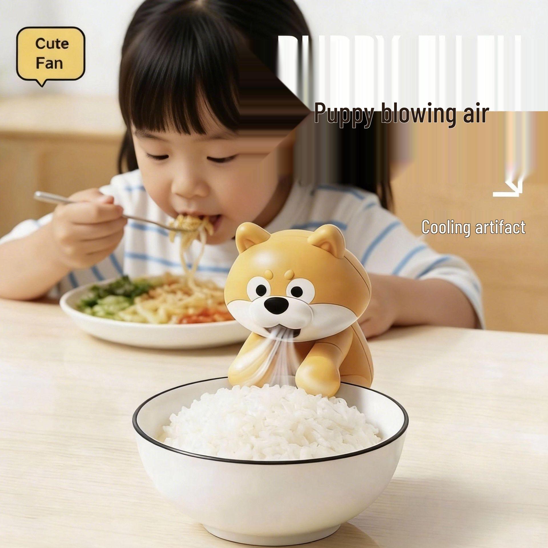 Puppy & Cat Shaped Portable Fan for Cool or Hot Drinks, Perfect for Office Desktop Cooling Artifact