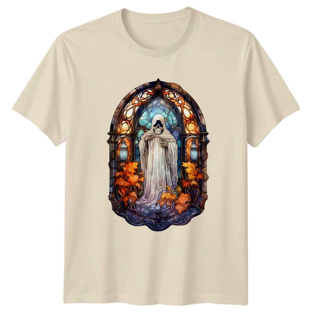 Stained Glass Ghost TShirt Halloween Gift For Him And Her