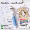 Blue Fruit Multi-Color Gel Pen Set - 30 High-Quality Stackable Press-Type Ballpoint Pens for Journaling