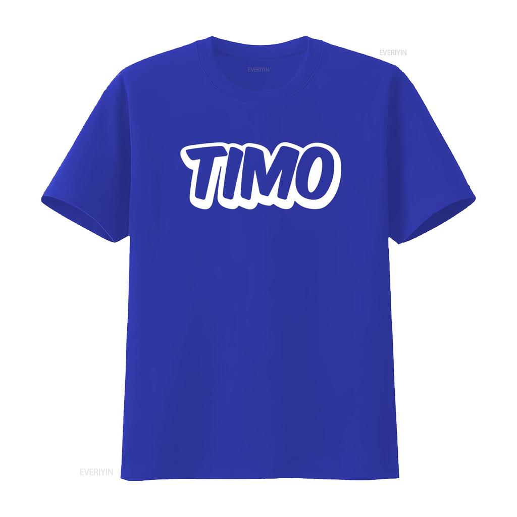 Timo Name Boy T Shirt Print Pattern Fun Design Vintage Washed Unisex Comfortable Top For Everyday Wear Versatile Streetwear