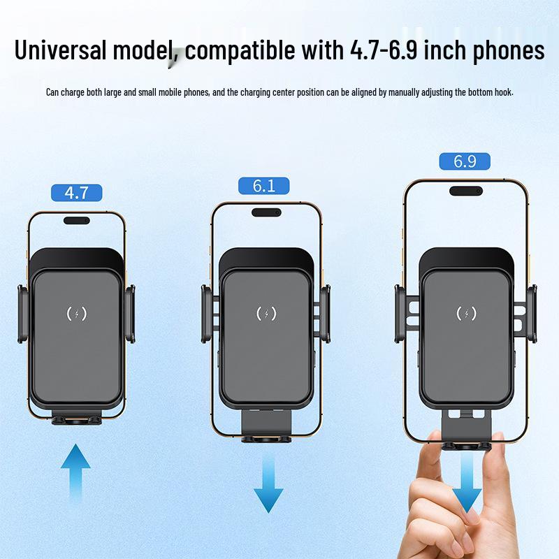 15W Fast Charging Smart Car Wireless Phone Holder with Auto-Sensing & Air Vent Mount