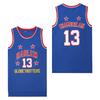 Harlem 13 Chamberlain Basketball Jerseys Blue Hip Hop Culture Big Size Outdoor Sportswear Sewing Embroidery