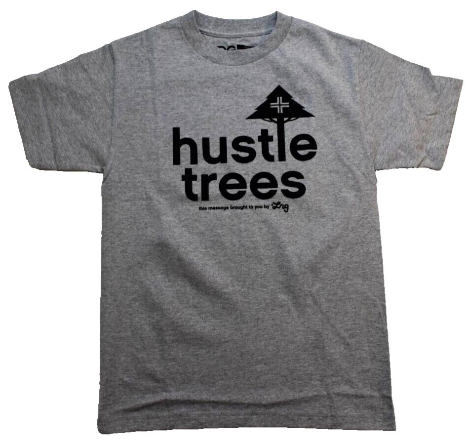 Большая серая мужская рубашка Hustle Trees от Lifted Research Group Новая с биркой Маленькая 2XL