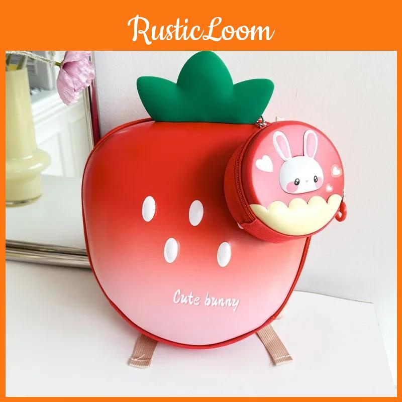 Bag School Strawberry With Cartoon Style And Eva Eggshell Bag For Comfort