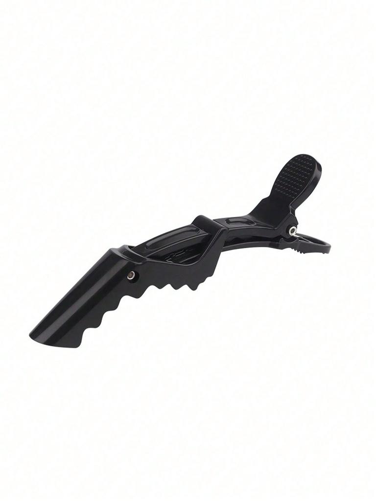 6pcs/Set Pink Salon Crocodile Clips, Plastic Alligator Hair Clips, Seamless Bangs Clips