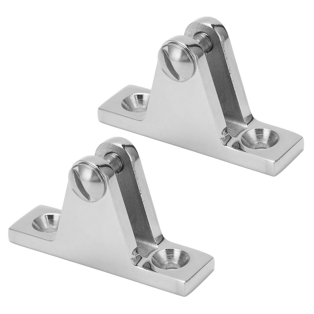 2 Pcs Deck Hinge Mount Bimini Top Fitting Hardware Stainless Steel Ship Accessories for Marine Boat