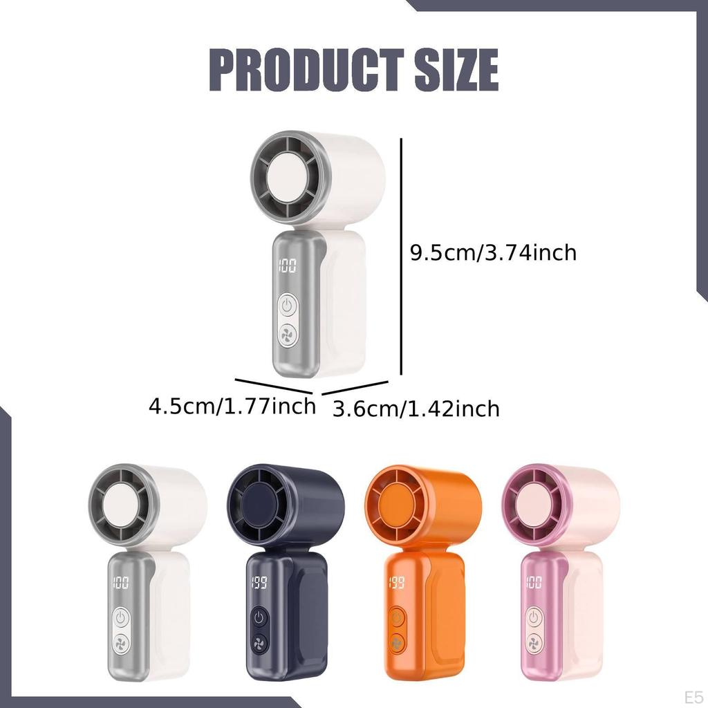 Portable Fan with Strong Wind (18000 RPM), Practical And Temperature Adjustment for Camping,