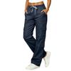 2026 Cotton Linen Blend Cargo Pants Women Multi Pocket Straight Leg Casual Trousers