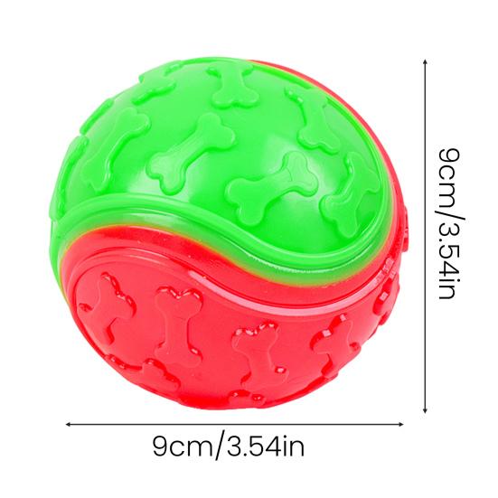Squeaky Ball Dog Chew Toy TPR Interactive Toys for Dogs Teeth Cleaning Bite Resistance Pet Supplies for Home Outdoors Walking Traveling