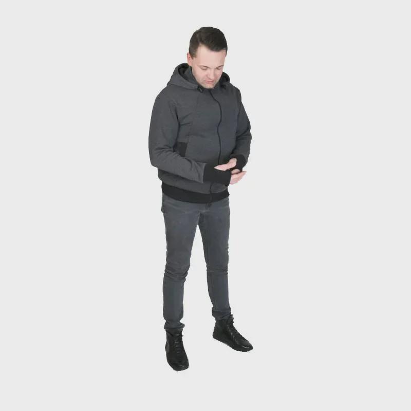 European & American Multifunctional Kangaroo Dad & Mom Sweatshirt with Nursery Pouch – Autumn/Winter Men's Clothing