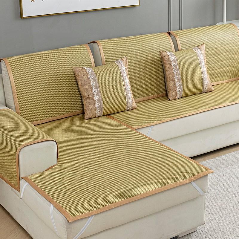 Summer rattan mat sofa cushion summer ice silk rattan mat non-slip mat seat cushion sofa cover cover seat cushion