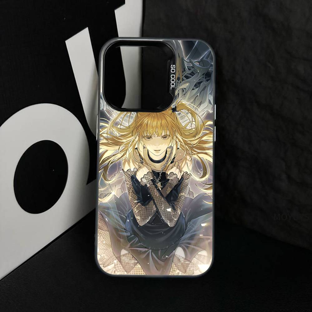 Misa anime D-Death N-Note Silver Plated Inside Phone Case For iPhone 17 16 15 14 11 12 13 Pro Max Plus X XR XS Max Colored