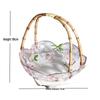Flavinmci Pink Cherry Blossom Hammered Glass Fruit Basket