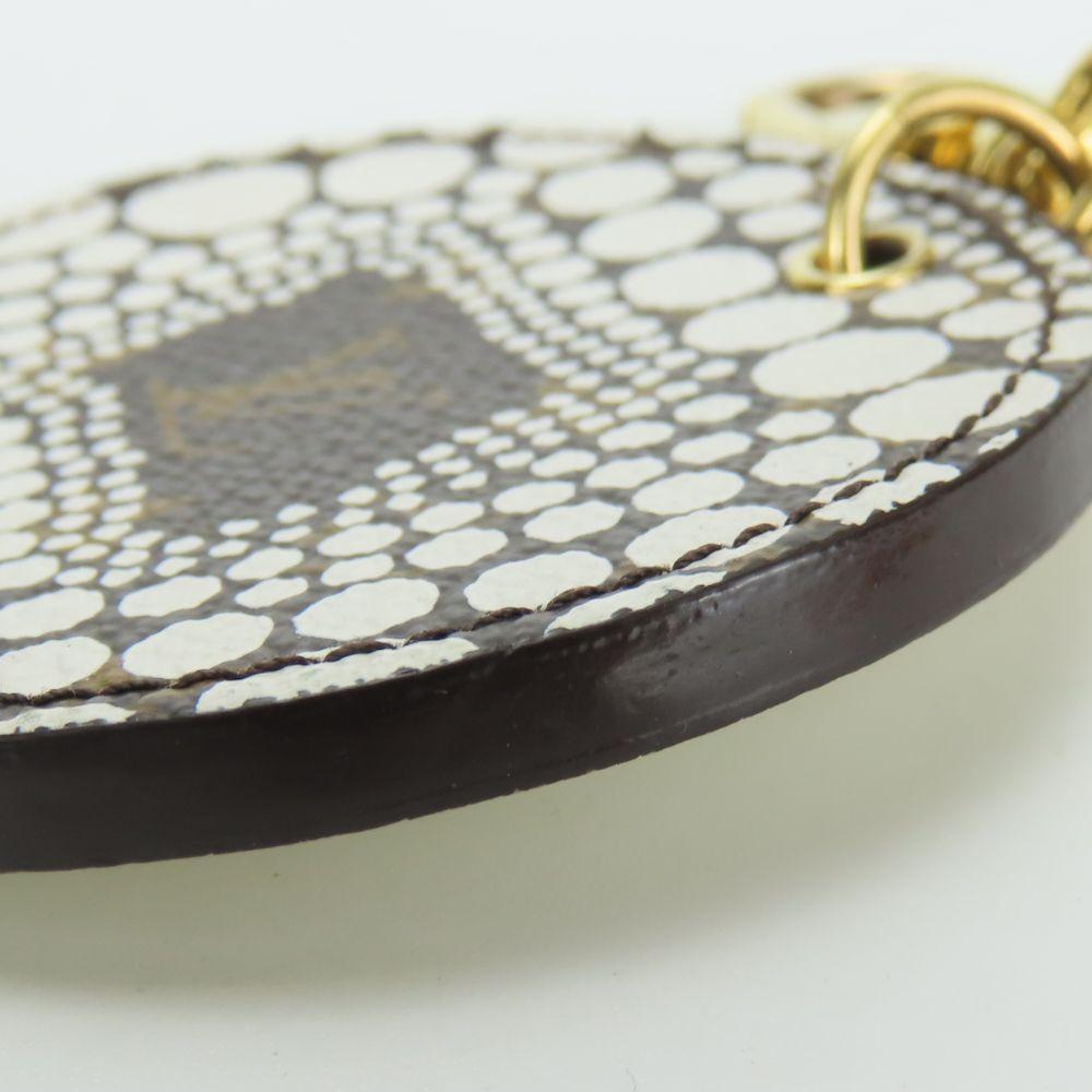 Used LOUIS VUITTON key ring Portocre Monogram M66739 Pumpkin dot Monogram Bron white Yayoi Kusama
