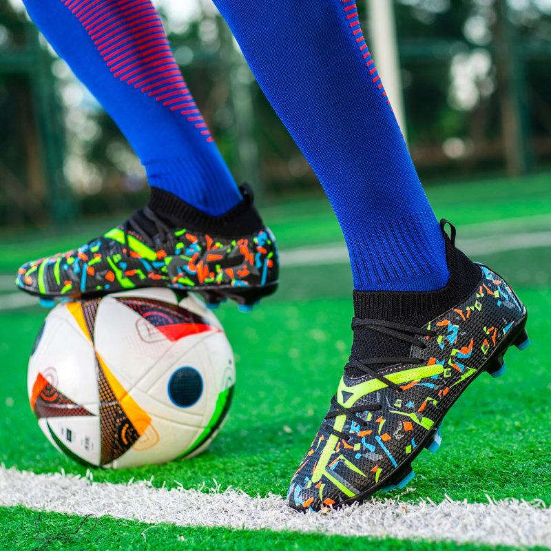 High Quality Purple Men's Football Shoes Outdoor FG/TF Non-slip Futsal Sneakers Man Original Professional Soccer Cleats For Men