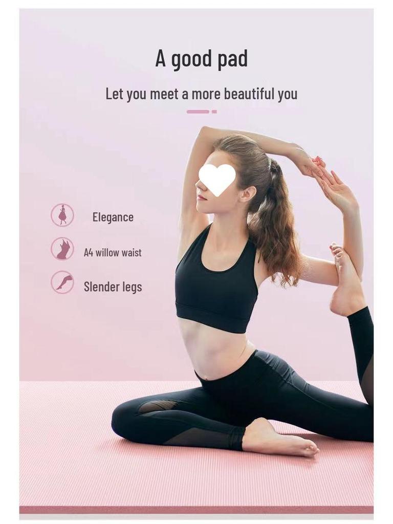 Thickened Non-Slip Yoga Mat for Beginners - Extended Size for Men and Women