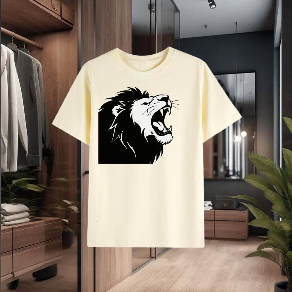 Men's 100% Pure Cotton T-Shirts Styles for Summer Are Loose - Fitting Breathable and Comfortable Offering an Ideal Choice